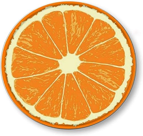 Letrero redondo de metal rústico para decoración de pared, naranja, limón, lima, cítricos, fruta, corona, corona, adecuado para el hogar, jardín,