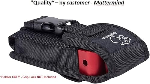 Miniatura 2 de Funda de bloqueo de agarre para motocicleta para BigPantha Grip Lock (y imitaciones de construcción similar). Funda de nailon totalmente probada que