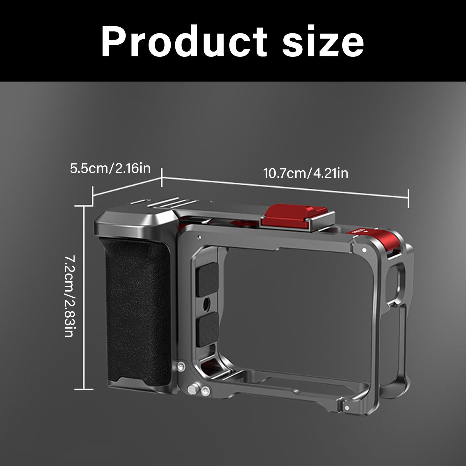 Stabilizzatore manuale leggero in alluminio, gabbia per fotocamera, chiusura rapida, supporto per maniglia stradale, presa stabilizzante