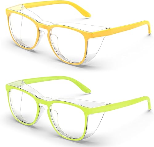 Gafas de seguridad con estilo, gafas protectoras antiarañazos, transparentes para hombres y mujeres