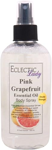 Eclectic Lady Spray corporal de pomelo rosa, doble fuerza, 8 onzas, espray corporal para mujeres con fragancia limpia, ligera y suave, colonia con
