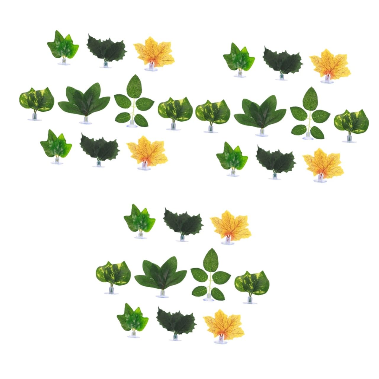 3 set Decorazione Con Foglie Finte Piante Finte Ornamenti Per Acquari Foglie Artificiali Per Acquari Decorazioni Con Viticci Foglie Acquatiche Finte Piante 10 pezzi*3
