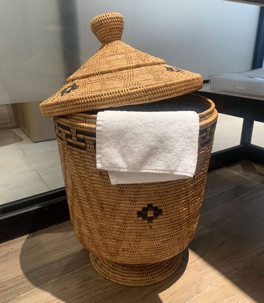 アジアンなバスケット Amazon.co.jp: アジアン雑貨 アタ収納 アタ エンバー スタンド