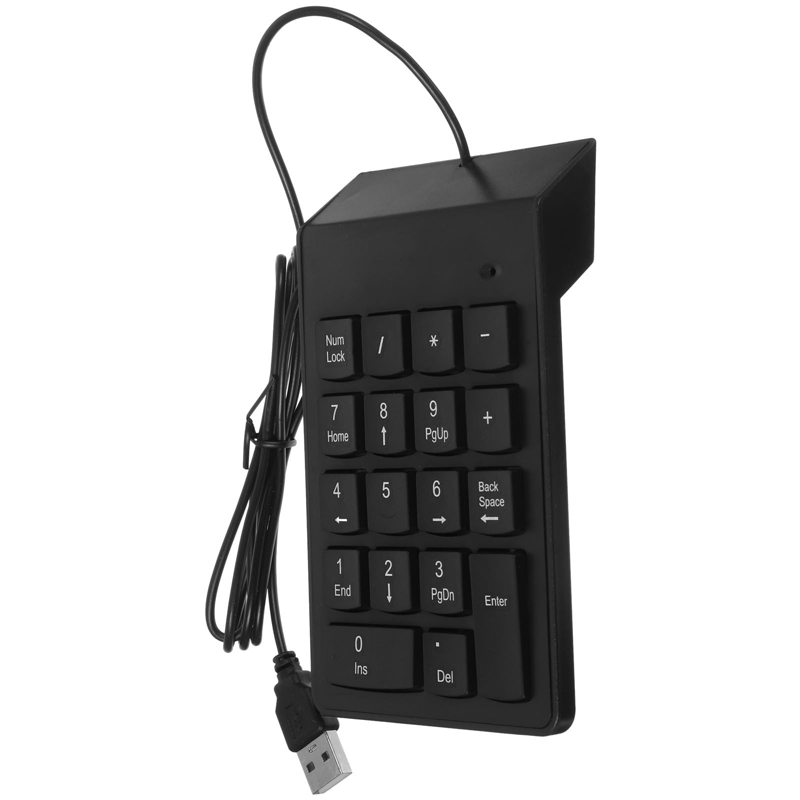 USB Wired Numeric Keypad 19 Keys Number Pad Keyboard for Laptop Financial Accounting Portable External USB Number Pad for Desktop Computers
