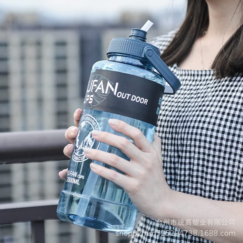 Image of 2 Liter Gym Sports Water Bottle Gallon Gym Bottle, Travel Bottle BPa Free material With Easy To Carry Handel Portable Mouth Motivational Sports Bottle