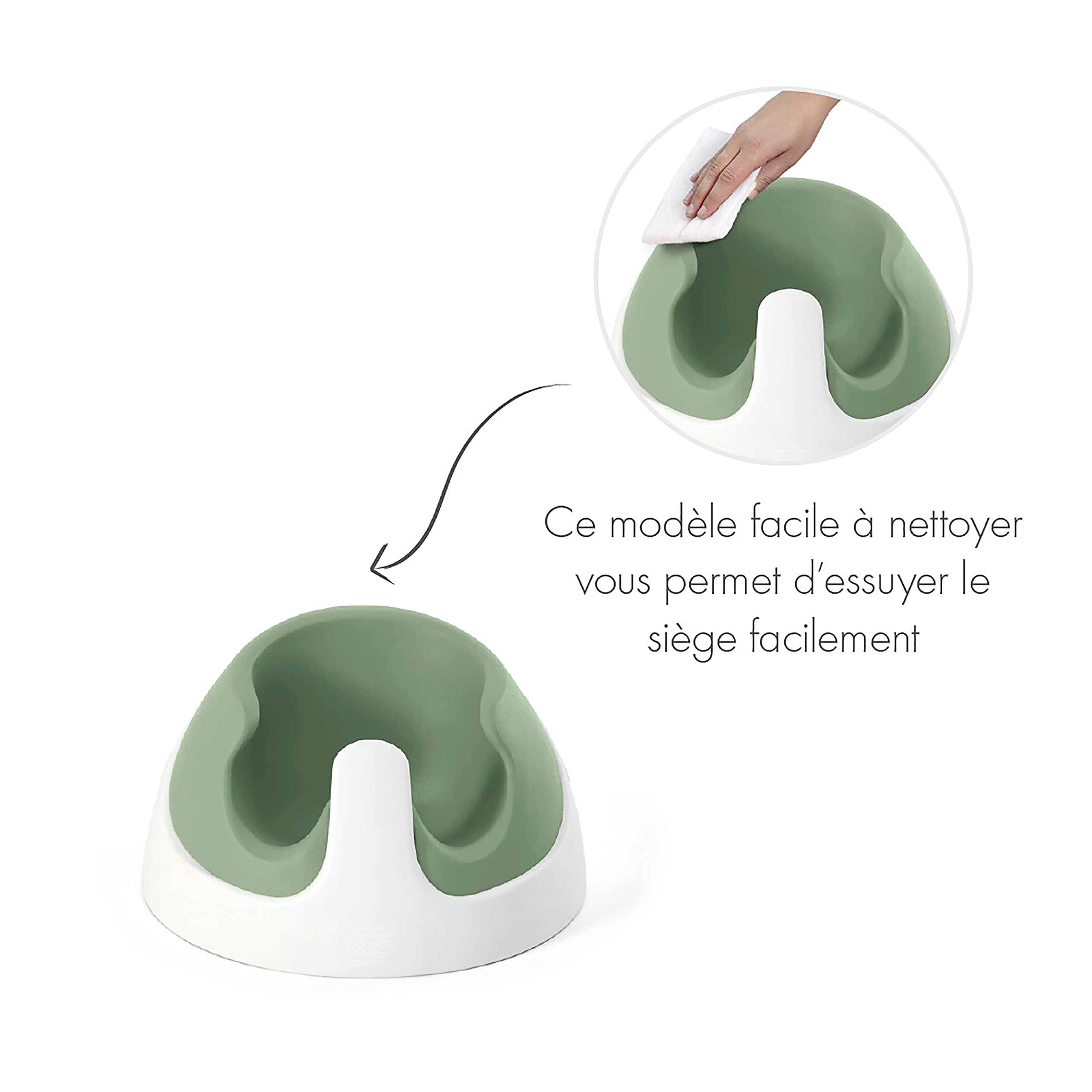 Mamas & Papas Baby Snug Siège d'activité réglable pour bébé, confortable et facile à nettoyer, Eucalyptus