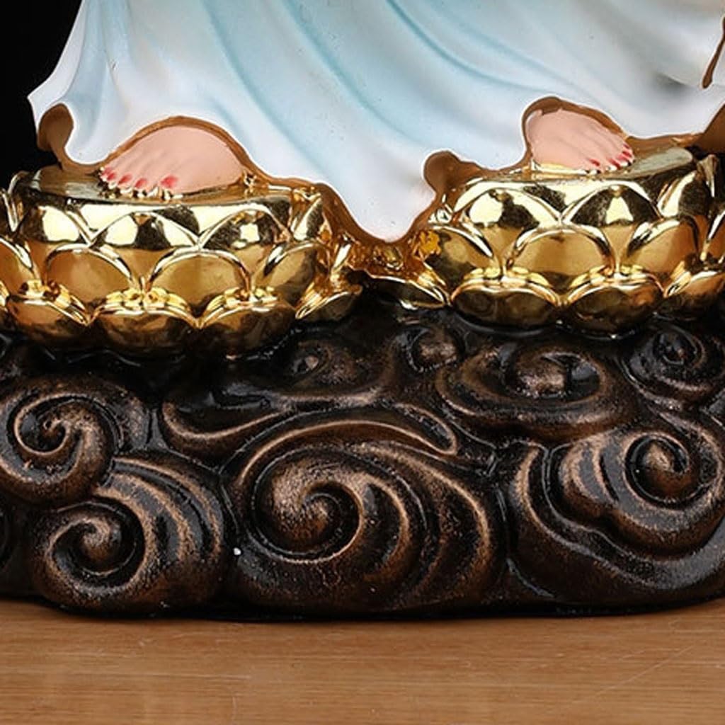Posąg Buddy do wnętrz Dom Zen z żywicą Stojący posąg Buddy Guanyin Ozdoby Biuro Salon Studia Rzemiosło Medytująca Statua Buddy Figurka Rzeźba
