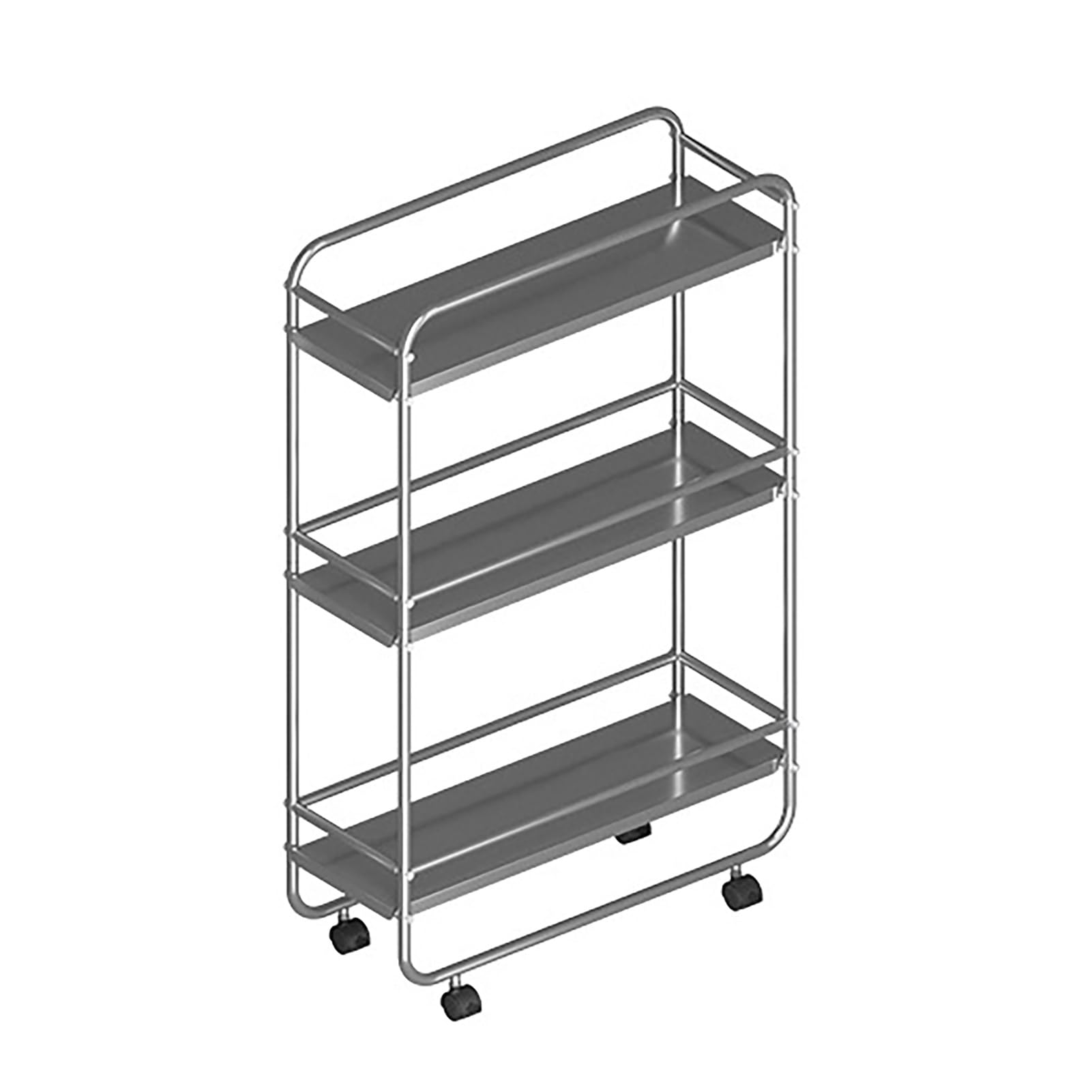 JYBNBBE Stainless Steel Utility Cart with Wheels 3-Tier Mobile Service Trolley for Restaurant Home & Hotel Versatile Rolling Cart 19cm - Ideal for Salon & Lab Use,One Color-19cm/7.5 in