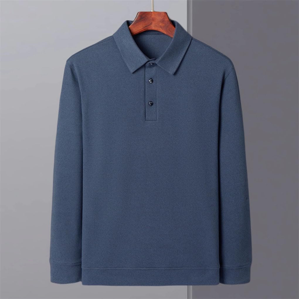 [keusyoi] メンズ ニット プルオーバー 秋冬 ソリッドカラー 長袖 ビジネス ゴルフ スウェットシャツ