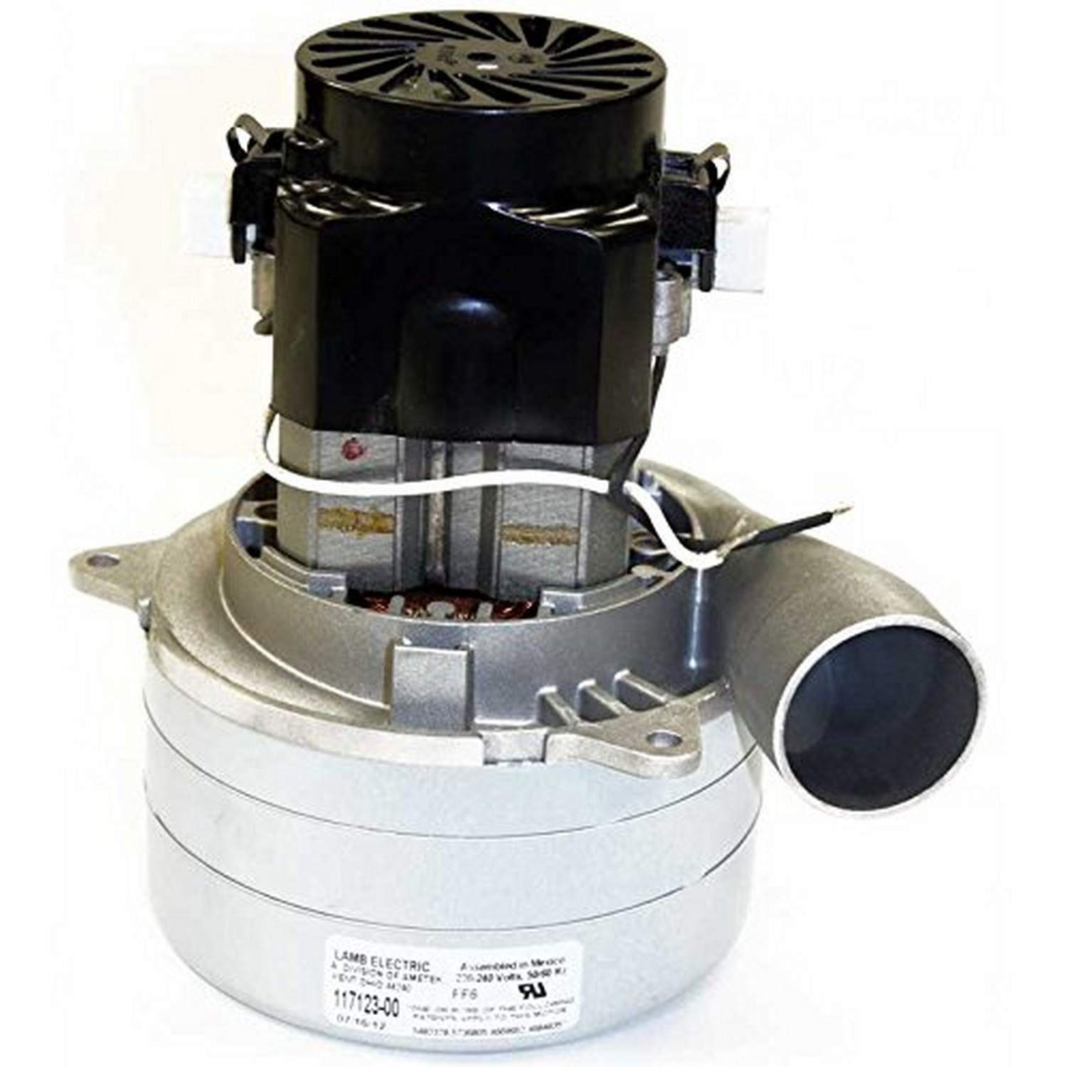 Ametek-Motors 117123-00 Motor, 5.7" 240 Volt B/B 3 Stage Tangential Bypass