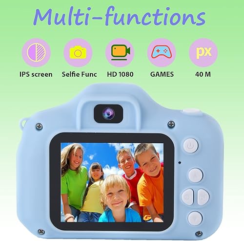Miniatura 3 de SVZIX Cámara digital para niños, mini cámara dual recargable para niños, regalo de 3 a 9 años, 8 millones de video de alta definición de 2 pulgadas