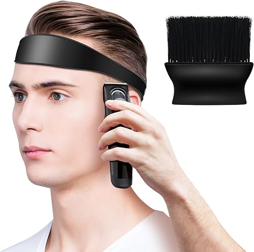 Plantilla de afeitado de cuello y guía de corte de cabello, banda de corte de pelo curva de silicona para cortes de pelo de bricolaje, banda de