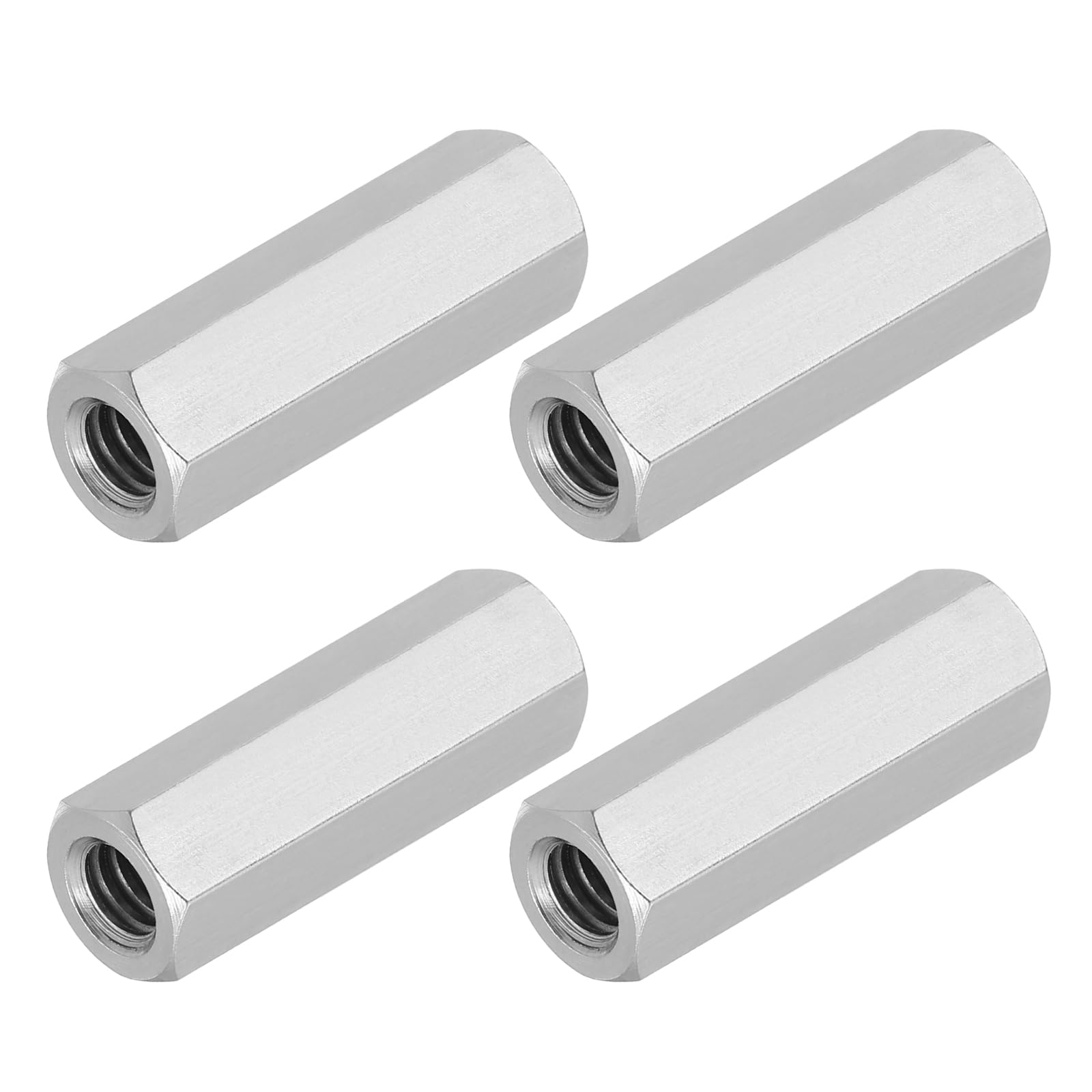 Stainless Steel Coupling Nuts - 4 Pcs 1/4-20 UNC -28 Stainless Steel Coupling Nuts - 4 Pcs 1/4-20 UNC -28