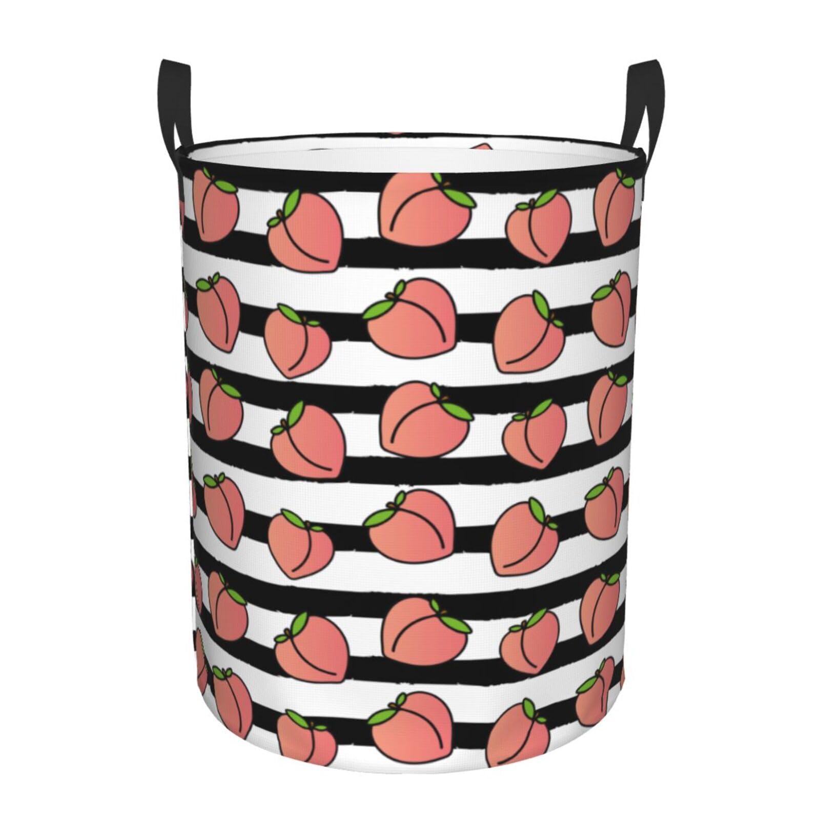 Laundry Hamper Peaches Laundry Basket Waterproof Personality Fashion Hampers for Laundry Large Collapsible Laundry Basket Storage Basket for Dorm and Home