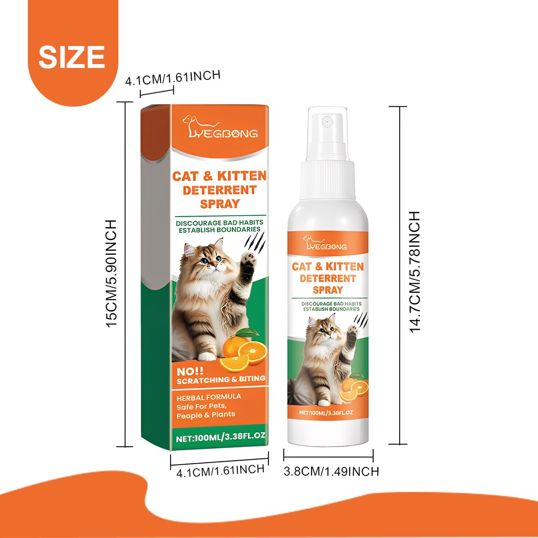 Spray Repellente per Gatti,100ml Repellente Gatti e Spray AntiGraffio,Dissuasori per Gatti,Uso Interno ed Esterno,Protezione del Divano e Mobili,Protezione Divano Graffi Gatto