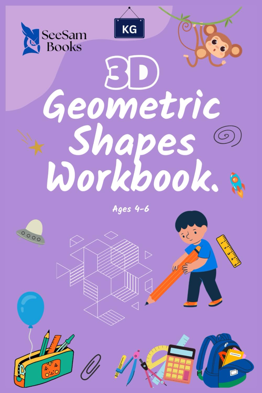 3D Geometric Shapes Activity Book for Kids: Fun Learning for Ages 4-6