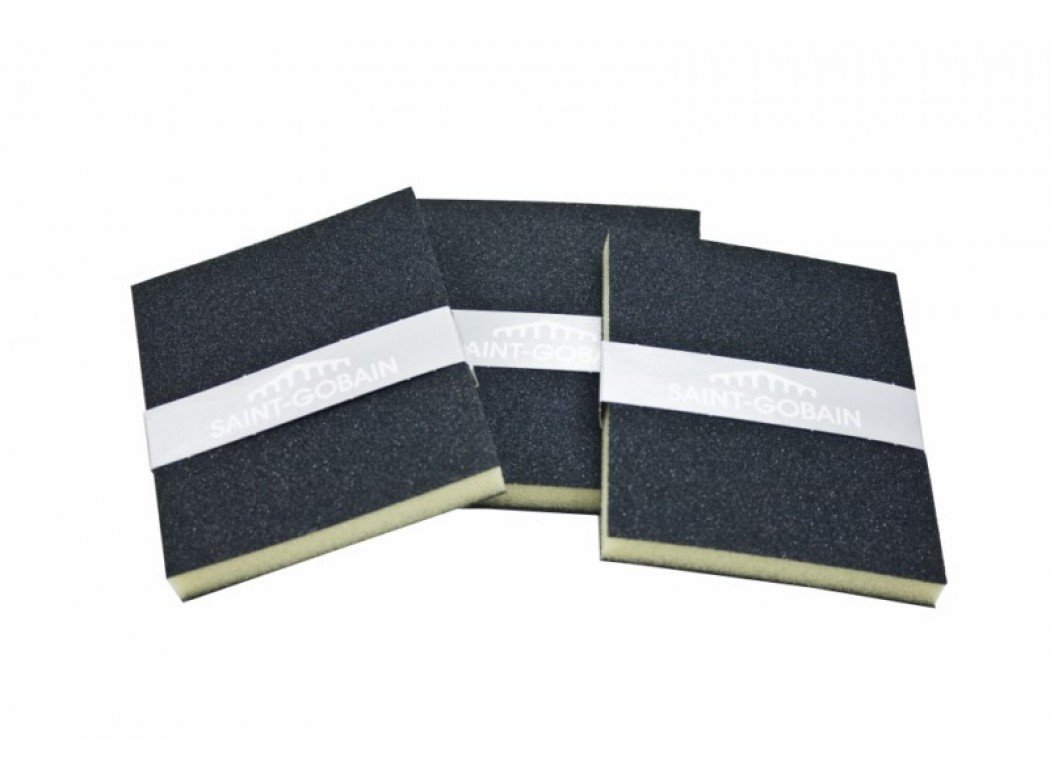 Flexovit66254440412 Abrasive Sponge 2 Sides with Bar Code, Single, Professional Quality, Thick G, 125 mm x 98 mm L x 12 mm T