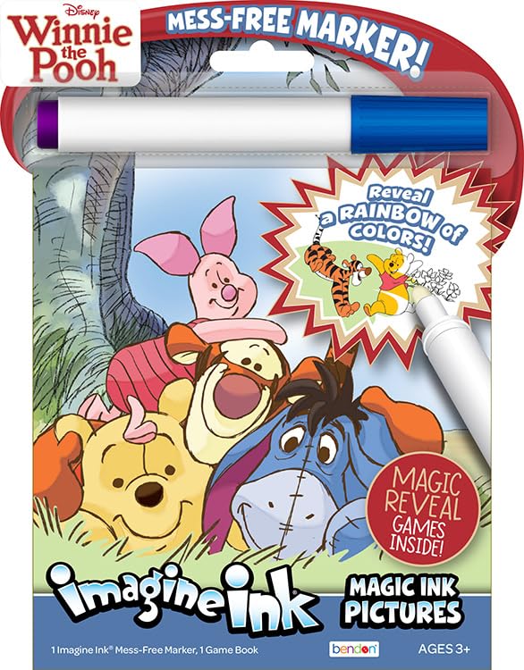 Bendon Winnie the Pooh Coloring Book | Winnie the Pooh Imagine Ink | Winnie-the-Pooh Activity Book | Pooh and Friends Coloring | Winnie-the-Pooh Imagine Ink | Mess Free Marker | Officially Licensed