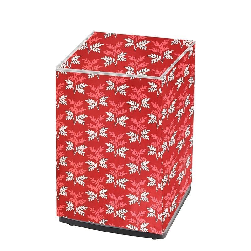 Image of WOAH Top Load Fully Autometic Washing Machine Cover Compatible With ifb samsung bosch whirlpool haier lg and All Brand Universal Size 7kg | 7.5kg | 8kg (Red Print) D
