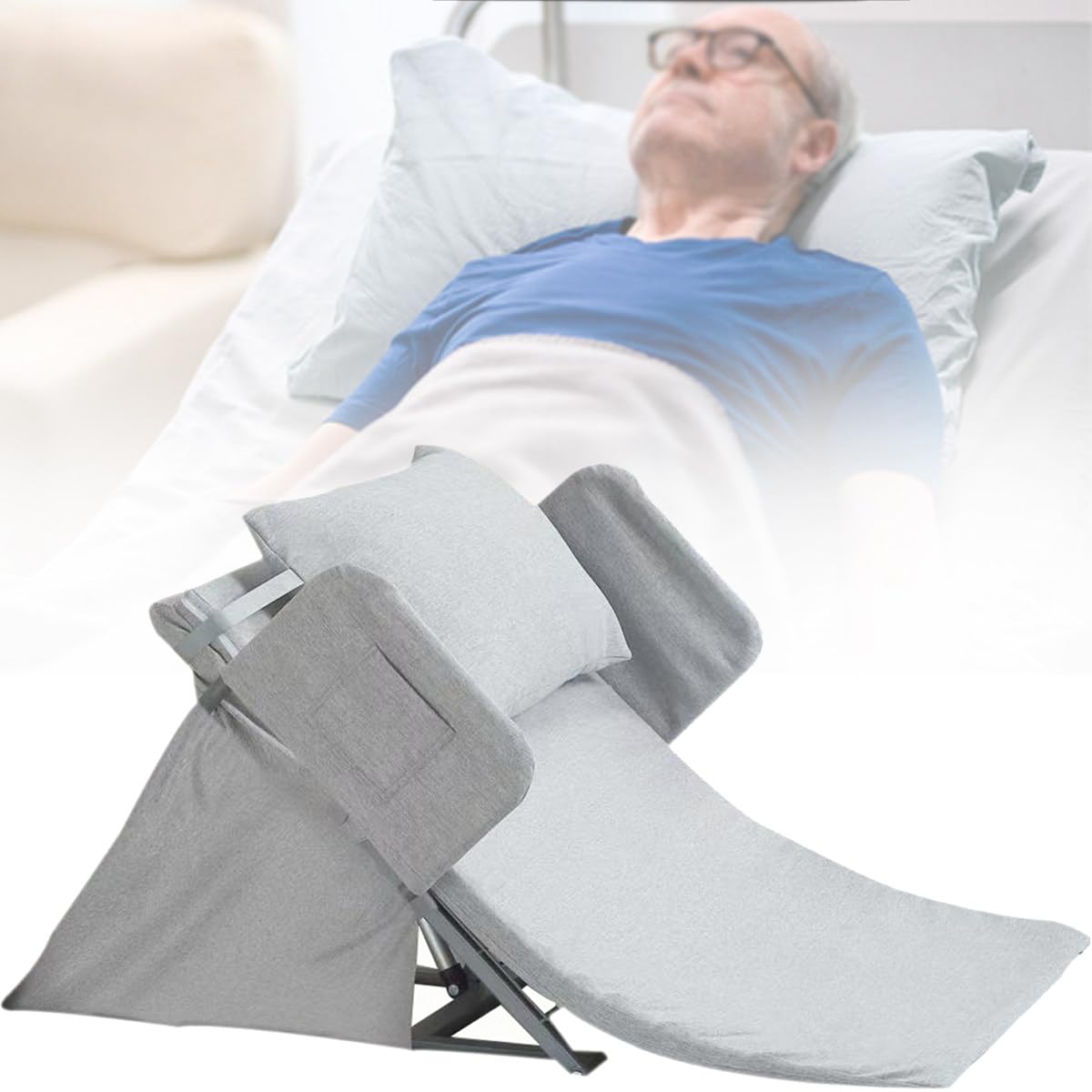 FBJAMZ Adjustable Electric Bed Backrest Lifter,Portable Medical Pillow for Seniors,Support Rehab Assistance, Ideal for Comfort Recovery