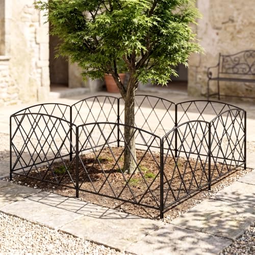 Thealyn Dekorativer Gartenzaun aus Metall, 61 cm breit x 61 cm hoch