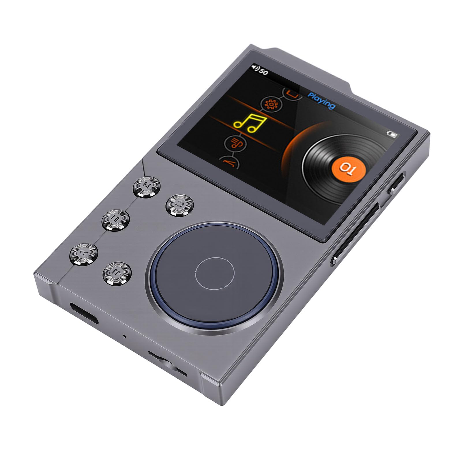 Ausla Lettore MP3 HiFi Lettore Audio Digitale Bluetooth 5.0 con Audio Lossless in Lega di Alluminio 16 GB Espandibile Fino a 256 GB Riproduzione 15 Ore per Audiofili Pendolari in Viaggio
