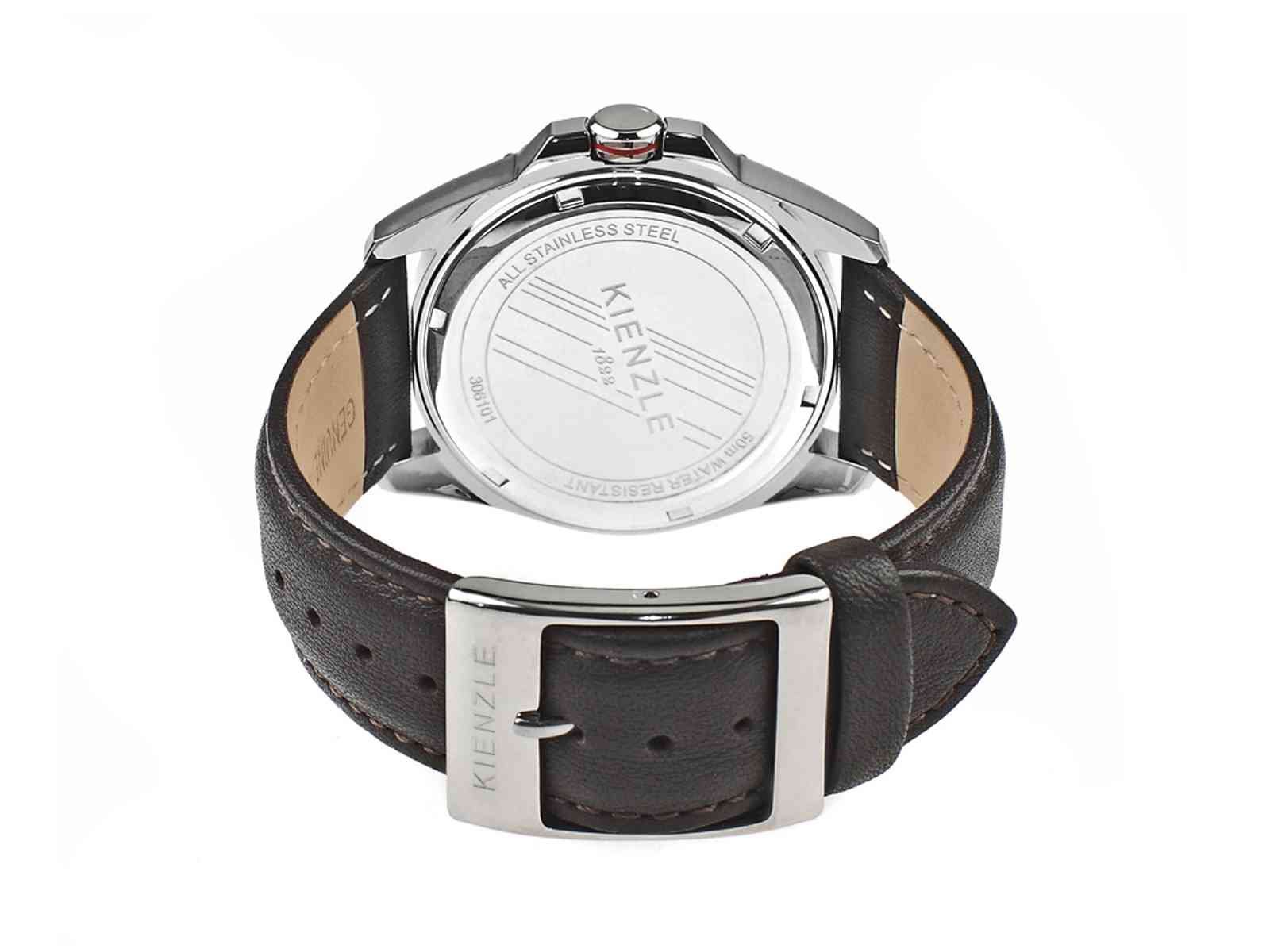 Kienzle K3061011021-00073 - Reloj analógico de Cuarzo para Hombre con Correa de Piel, Color Negro