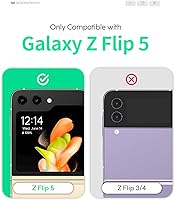 Vista 2 de GOOSPERY Goosepry - Funda con soporte de anillo compatible con Galaxy Z Flip 5, delgada, sólida y resistente, policarbonato duro para protección