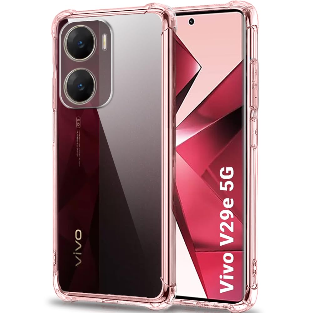 TheGiftKart Shockproof Back Cover Case for Vivo V29e 5G | Raised Bumps for Camera & Screen Protection | Ultra Clear Soft Silicone Back Cover Case for Vivo V29e 5G (Transparent) (B0CJF57PK4) Amazon Price History, Amazon Price Tracker