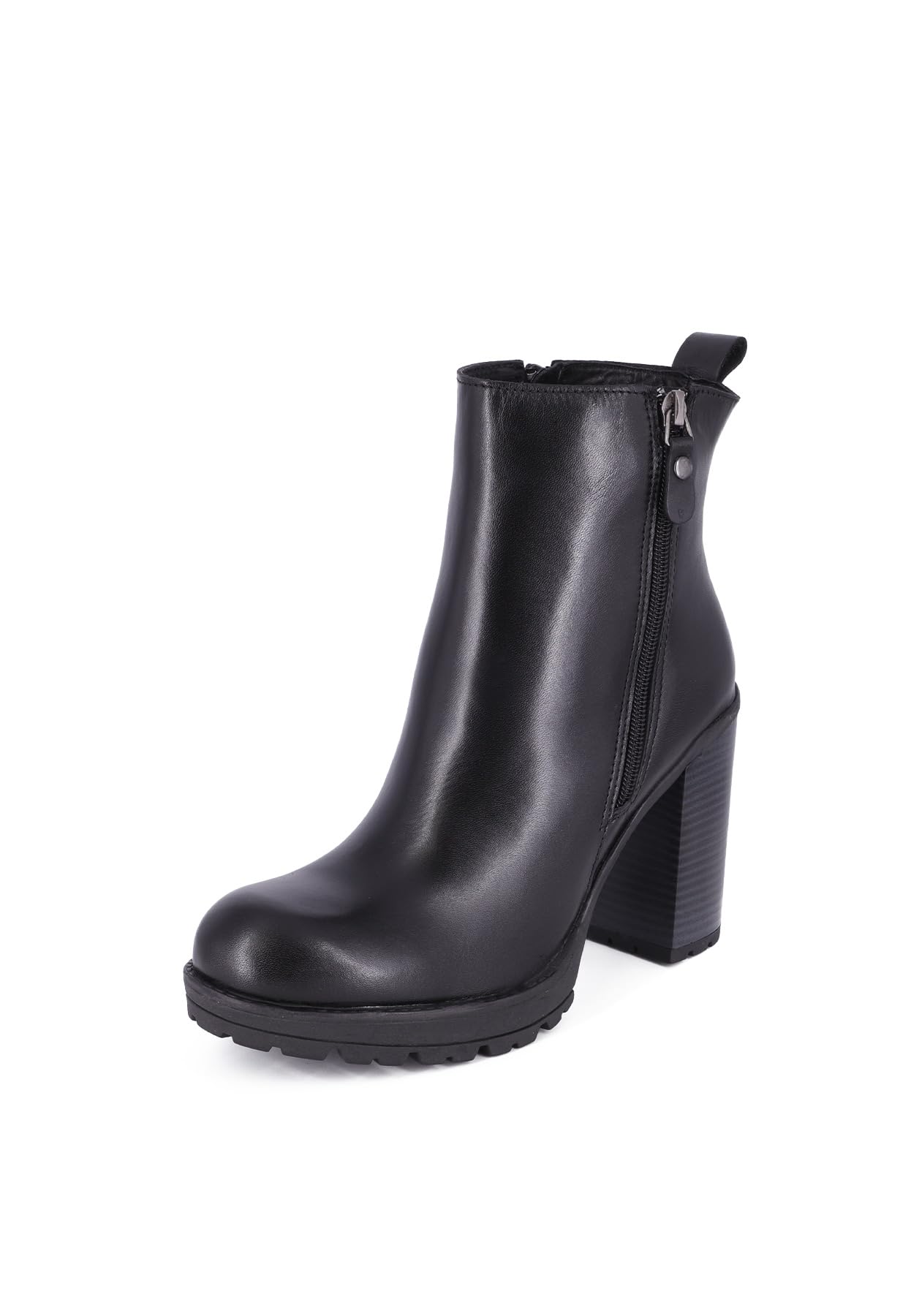 QUEEN HELENA Tronchetti di Pelle con Tacco Alto Stivaletti con Plateau Donna QH23-S407