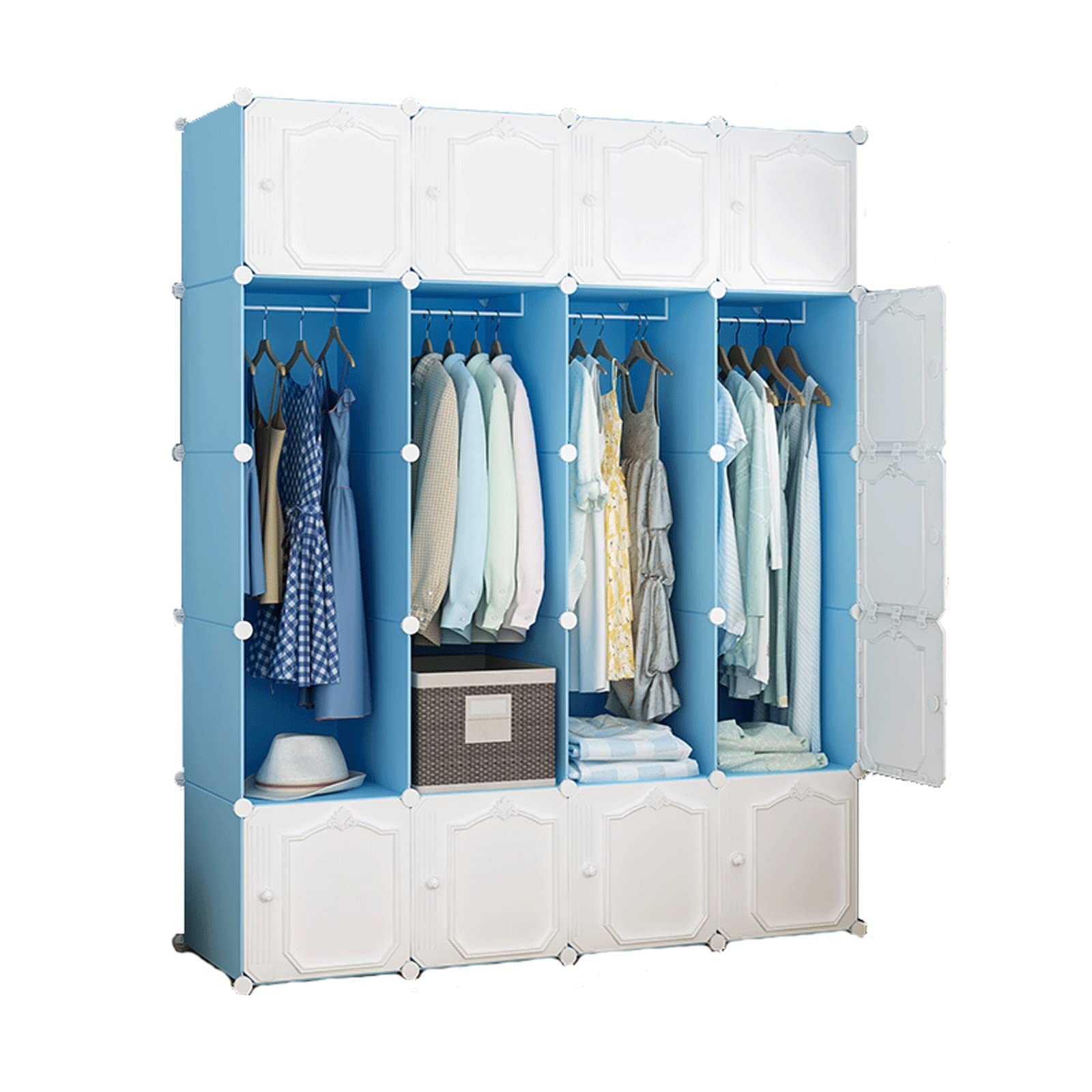 Kleiderschrank, Stoffschrank Tragbare Kleiderschrank Kleiderschrank Cube Locker Kleidung Aufbewahrungsbox Garage Faltbare Aufbewahrungsbox Ideale Aufbewahrung Organizer
