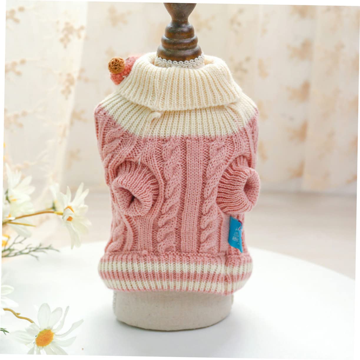 BESPORTBLE 3st Welpenweste Aus Baumwolle Haustier Welpenpullover Winterpullover Für Hunde Kleine Hundepullover Hunde-Hoodie Welpen-Pullover Warmer Welpe Bequemer Hoodie Hundemäntel Stoff Rosa