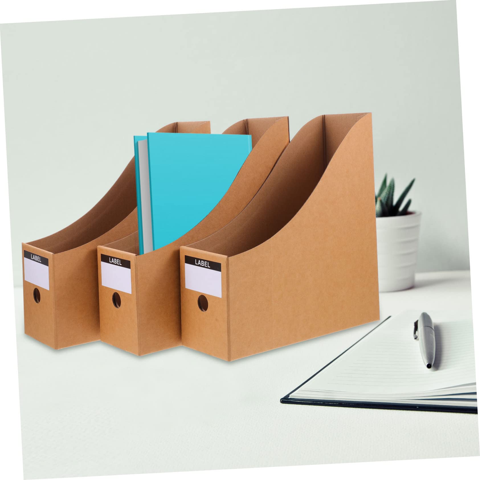 Housoutil 5Pcs Desktop Document Organizer Rack File Holder for Office Decor Efficient Storage for Letters Folders for Home Classroom Use