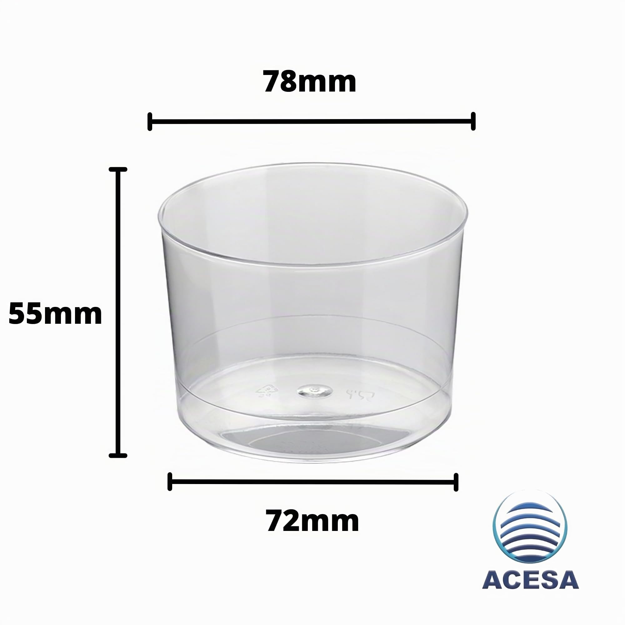 ACESA - Vasos de Plástico Vino Chikito | Pack 480 Unidades | 220 ml | Perfectos para Vino, Cerveza, Aperitivos y Postres