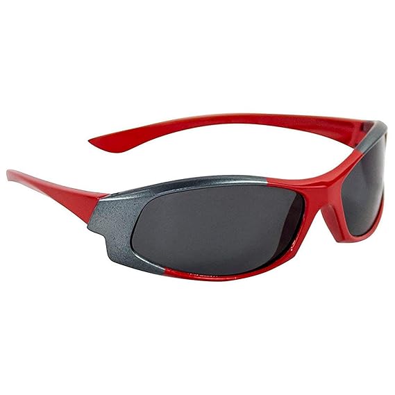 Dervin Kids Goggles Wrap Around Boys and Girls Sports Sunglasses (3-6 Years, Red)