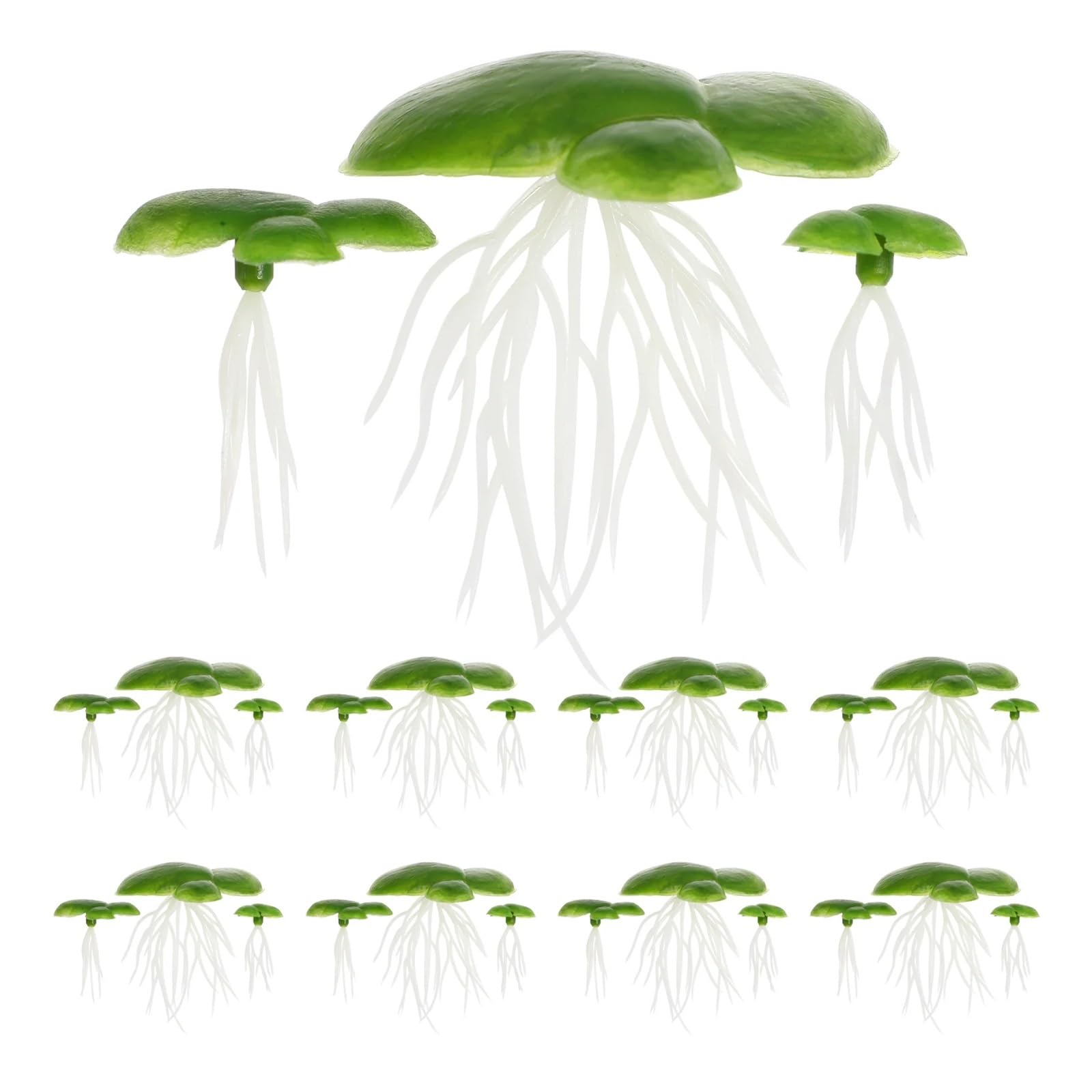 JTKSSCS Aquarium Plants 36PCS Fish Tank Aquarium Artificial Plant Duckweed Floating Plastic Pond Imitated Rooted Small Suspended
