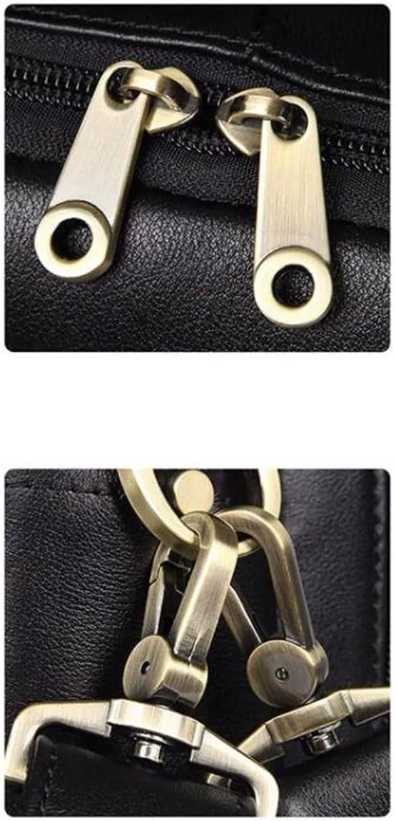 Luggage Handbags Mens Laptop Bags Briefcases Genuine Leather Messenger Shoulder Bags Computer Bags(Black)