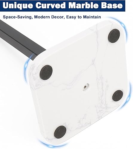 Miniatura 4 de NearMoon Soporte para toallas de papel de pie, soporte cuadrado de acero inoxidable para toallas de papel con base de mármol para encimera de baño,