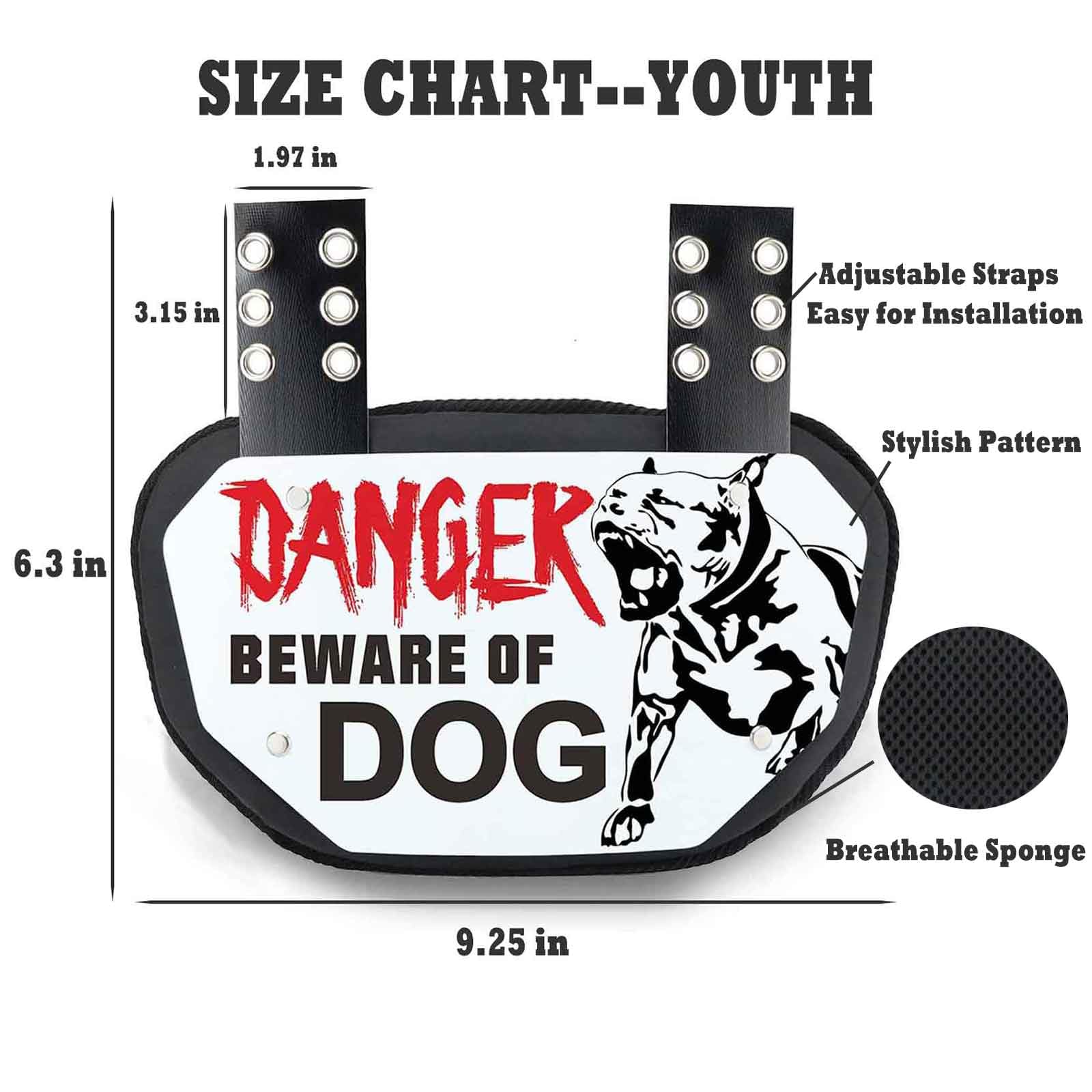 LalaKoo Football Backplates - Sports Back Plates for Lower Back Pads Rear Protector - Youth Size Backplate Shield for Players