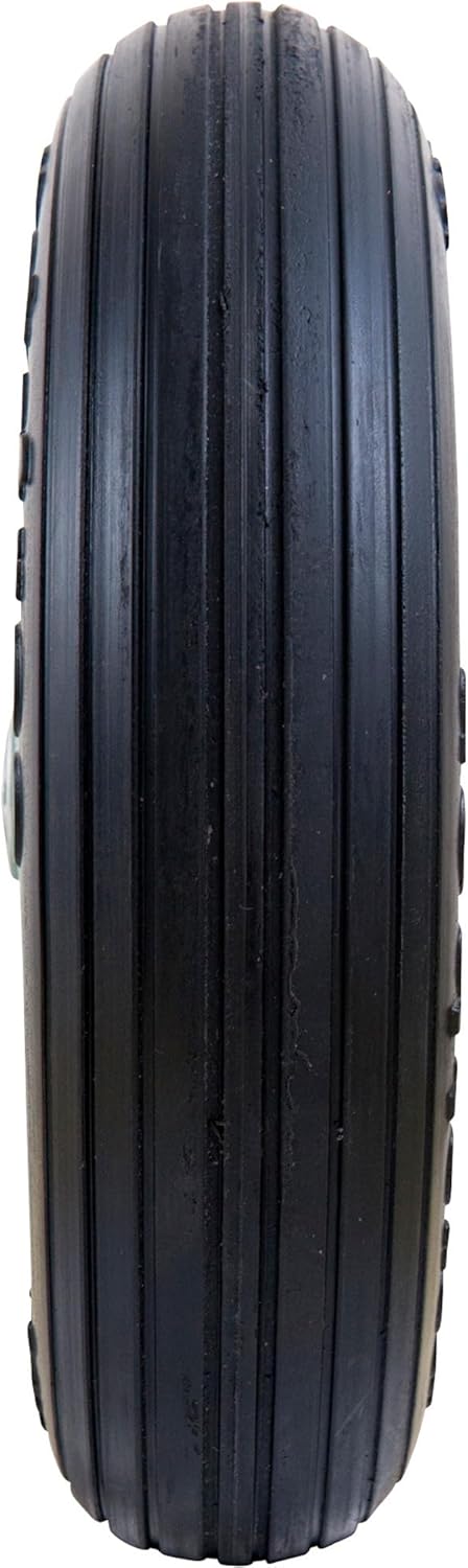 Flat-Free Wheelbarrow Tire - 5/8in. Bore, 3.50/2.50-8in.