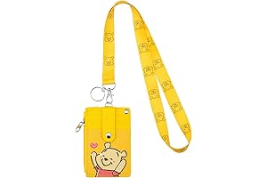 Adorable Snoopy Card Holder with Zippered Pocket and Keychain