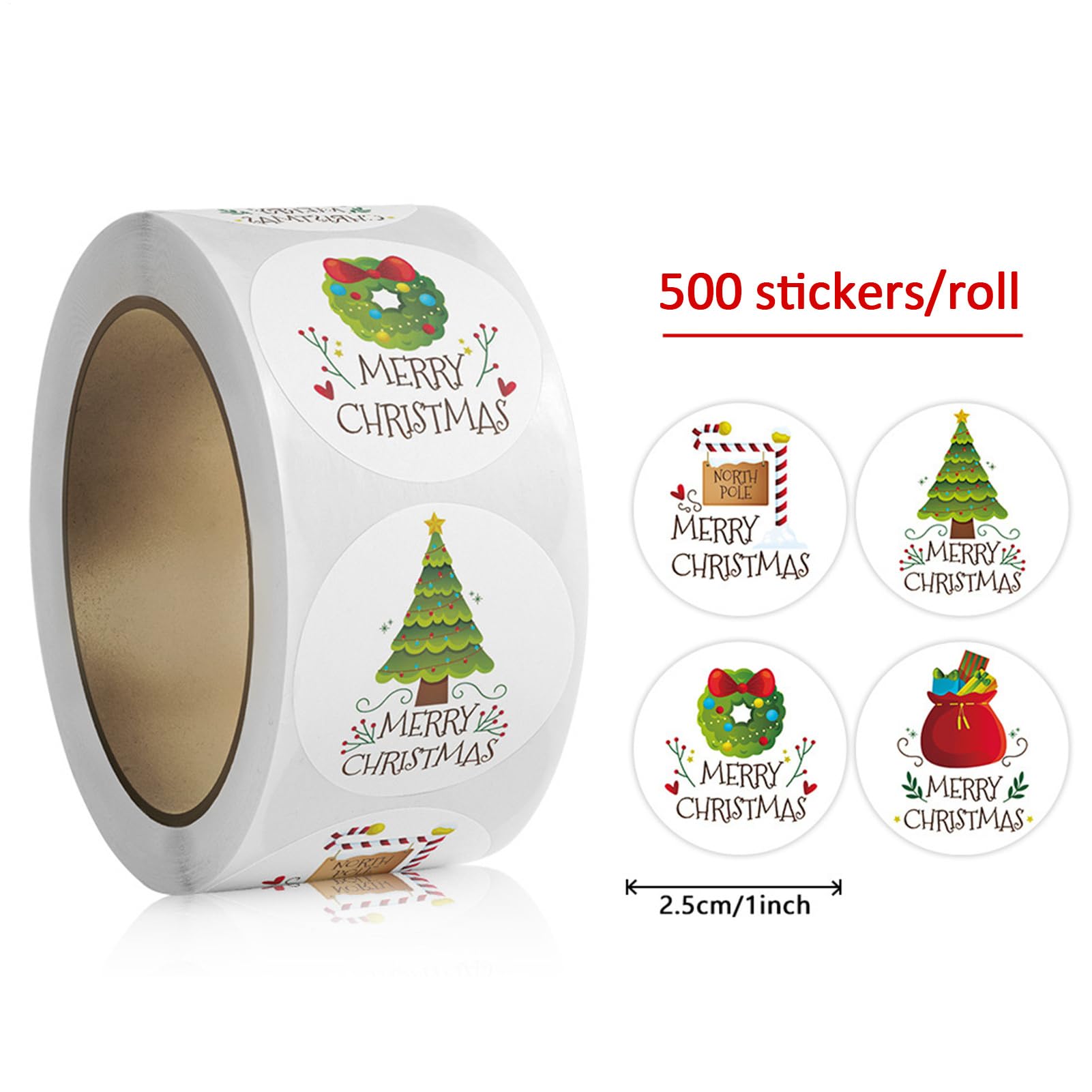 Rotolo Di Adesivi Natalizi Per Bambini Assortimento Di Decorazioni Festive