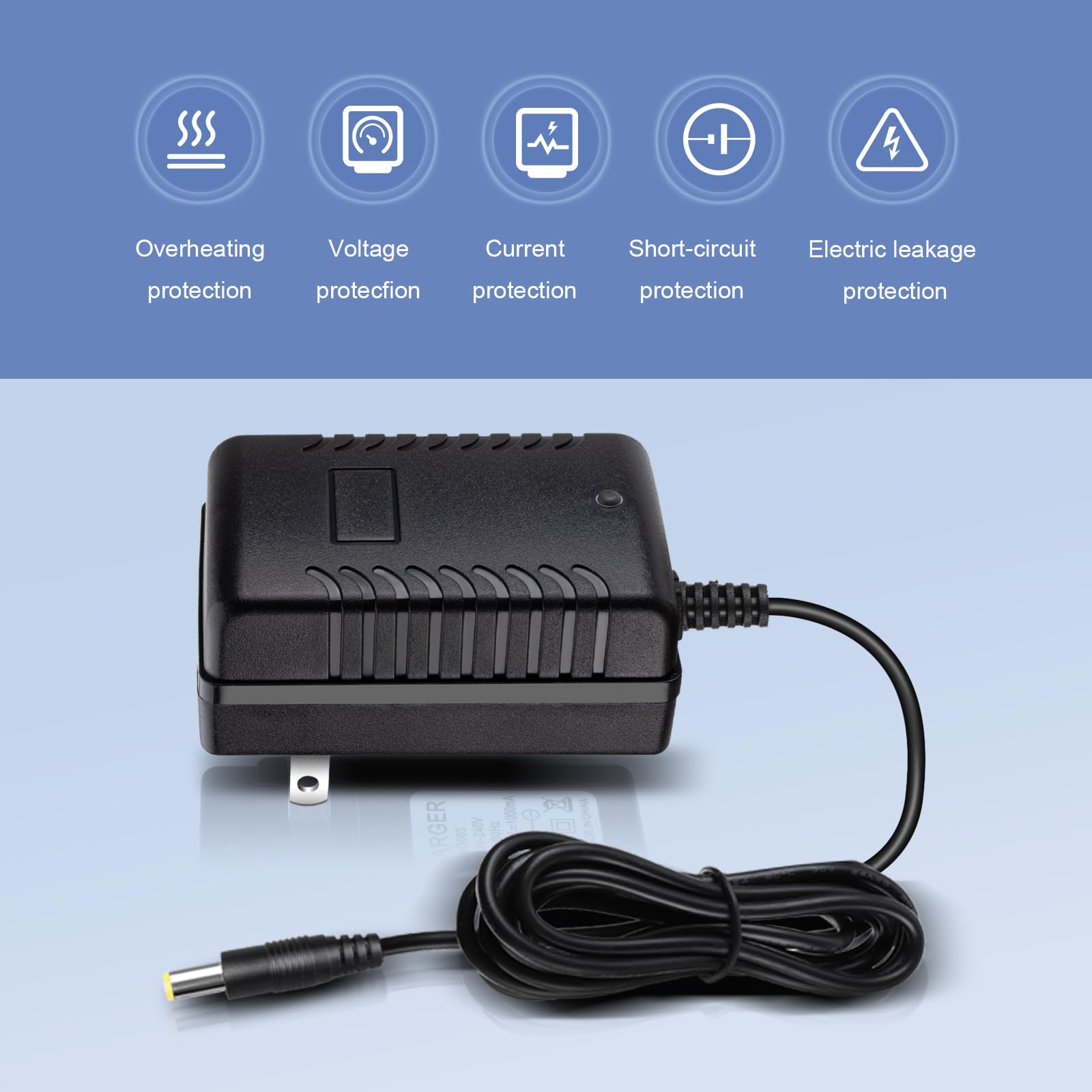 Cargador de 6 V para juguetes de paseo, cargador de batería de 6 V para niños, cargador de 6 voltios para ruedas eléctricas, accesorios eléctricos 4