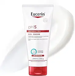 EUCERIN Gel Creme Hidratante Corporal pH5 200ml, Textura Ultraleve, Dexpantenol, Hidratação Diária, Pele Sensível e Seca