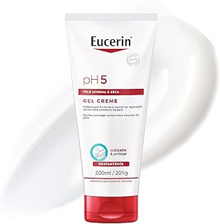 EUCERIN Gel Creme Hidratante Corporal pH5 200ml, Textura Ultraleve, Dexpantenol, Hidratação Diária, Pele Sensível e Seca - Produto 8 mais recomendado com 4.8 estrelas