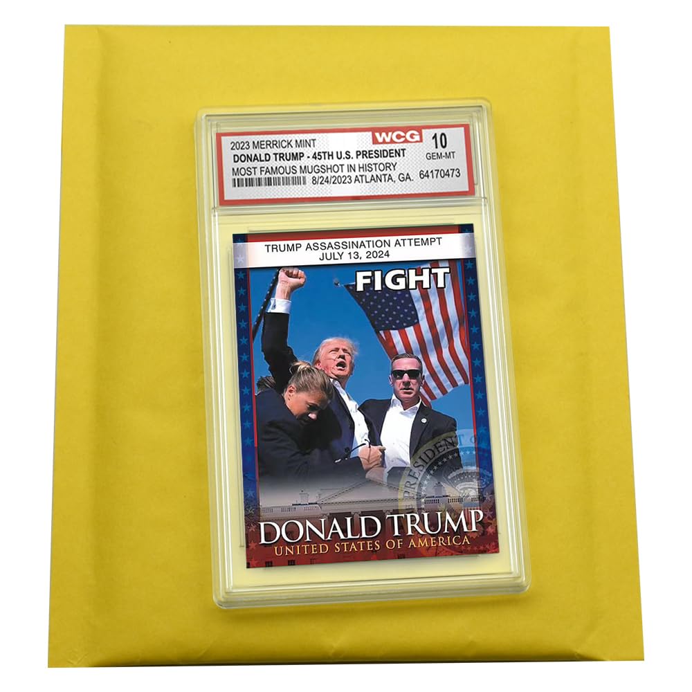 2024 prezydent USA Donald Trump zabójstwo niepowodzenie ocena karta walka karta kolekcjonerska kibic fan pamiątkowy prezent
