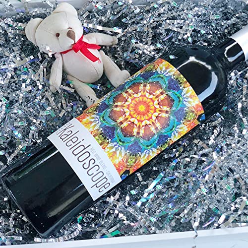 Uniqooo 1/2 Lb Metallic Iridescent Silver Crinkle Cut Paper Shredded Filler, Sparkle Crystal Unicorn Silver Paper Shreds Raffia Tissue, Craft Bedding Cushion, For Christmas Gifts Wedding Birthday Bridesmaid Engagement Gift Box Basket Bags Packaging #TOP7