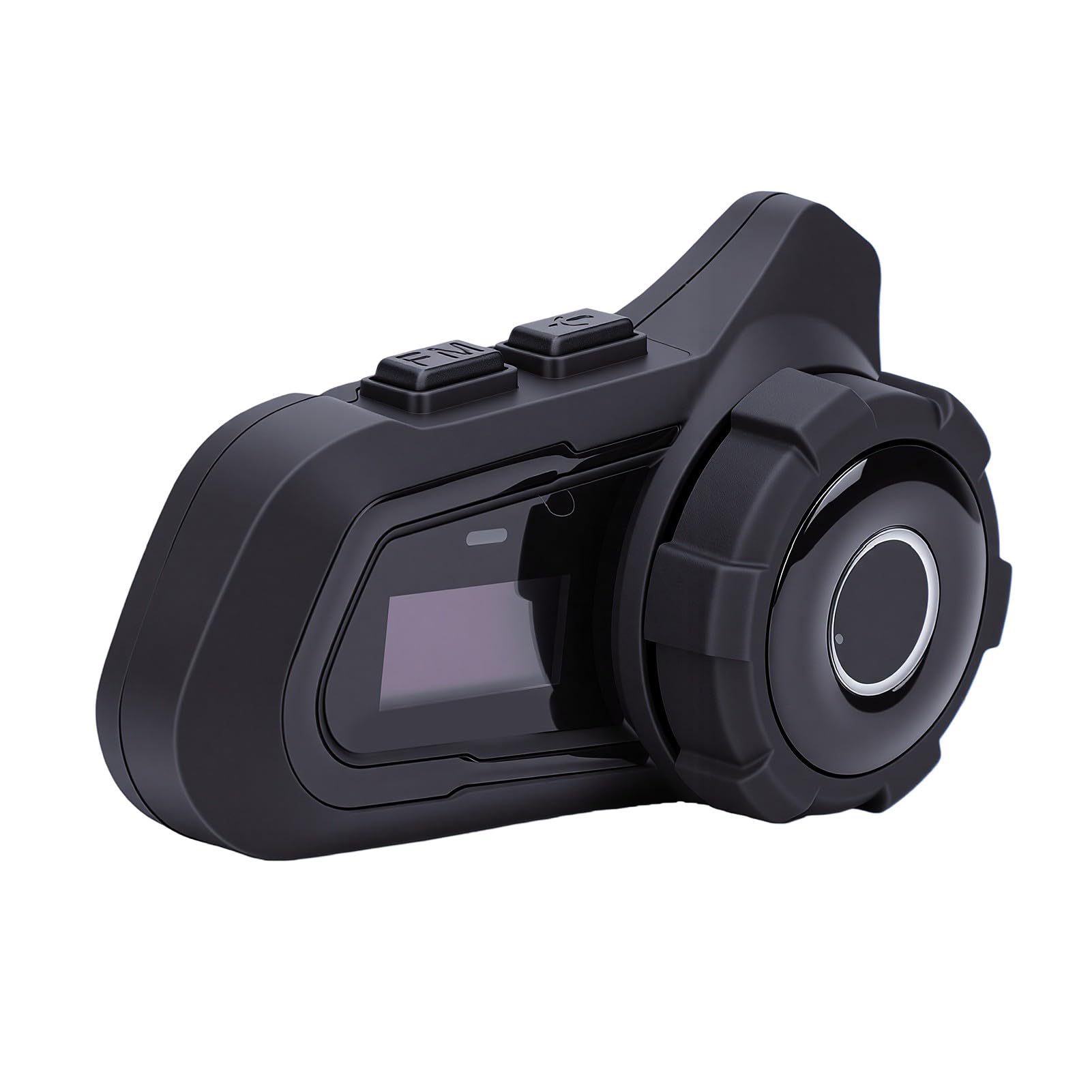 VBESTLIFE Auricolare Interfono Bluetooth per Moto, con Display Digitale, Riduzione del Rumore CVC 8.0, Interfono per 6 Motociclisti, Portata 1500 M, per Mezzo Casco Integrale