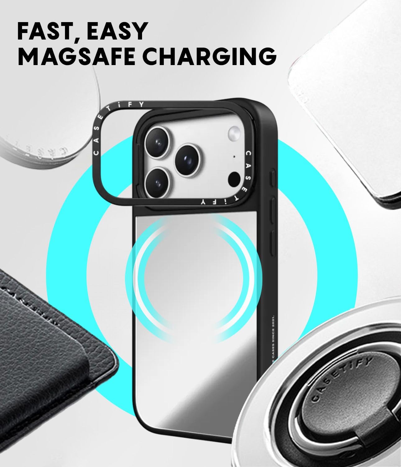 CASETiFY Mirror Ring Stand iPhone 17 Pro Case [Kickstand