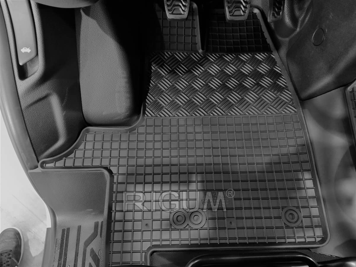 Auto Fußmatten Gummimatten Rigum geeignet für Ford Transit Custom Schaltgetriebe 2/3-Sitzer ab 2018 Passgenau + Auto Duft/BesteKauf